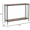 Console Table, Sofa Tables, Narrow Table with Glass Shelf and Metal Frame, Industrial 41.5" Behind Couch Table for Living Room, Entryway, Hallway - 2 of 4