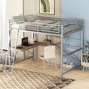 YOOCOZZ  Loft Bed with Desk and Shelf, Metal and MDF Construction - 2 of 4
