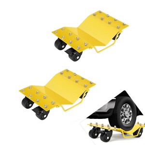 Car Wheel Dolly Set of 2, Car Dolly with Security Lock, 4000 LBS Capacity Car Dollies, 2 Pack Wheel Dollies, Car Dolly for Moving Vehicles - 1 of 4