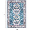 Vintage Area Rug Small Entryway Rug Indoor Non-Slip Doormat Washable Stain Resistant Floor Carpet Boho Accent Rug - 2 of 4