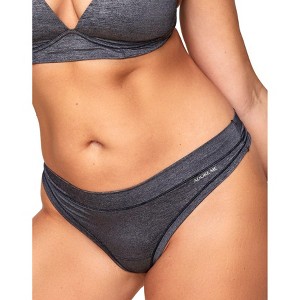 Adore Me Women's Helynn Thong Panty XL / Jet Black. - 1 of 4