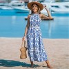 Women's Woven High Neck Floral Sleeveless Midi Dress - Cupshe - 2 of 4