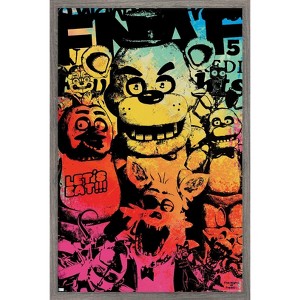 Trends International Five Nights at Freddy's - Rainbow Framed Wall Poster Prints Barnwood Framed Version 14.725" x 22.375" - 1 of 4