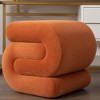 GDFStudio Mina Velvet S-Shape Upholstered Ottoman/Footstool - 2 of 4