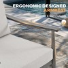 HAPPATIO Patio Outdoor Furniture Set,4 Piece Aluminum Patio Conversation Set with Coffee Table, Swivel Chairs and 3-Seat Sofa for Yard Deck Poolside - 4 of 4
