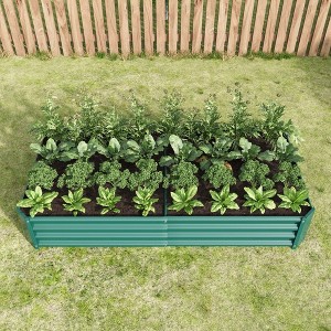 TUYOHW Metal Raised Garden Bed,Rust-Proof Outdoor Planter Box for Vegetables Flowers Herbs,Easy 10 Min Assembly - 1 of 4