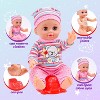 Skirfy Baby Doll Play Set with 12.5" Baby Doll, Crib, High Chair, 41 PCS Baby Doll Accessories and 2 Sets Doll Clothes, Pretend Play Toys - 2 of 4