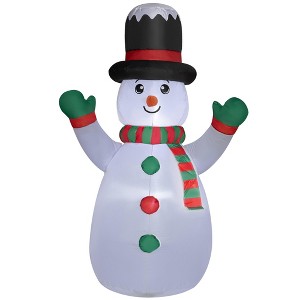 NAYSAYE Party Decoration and Accessories Inflatable Snowman for Outdoor Holiday Celebrations, White, 29.5"*72"*3.4" - 1 of 4
