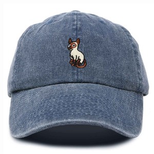 Dalix Siamese Cat Embroidered Cotton Dad Hat Adjustable Casual Baseball Cap for Cat Lovers Womens - 1 of 4