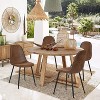 FurnitureR Dining Chairs Set of 4 with Metal Legs, Suede Fabric Comfortable Side Seating Mid-Back Amrless for Kitchen, Restarant, Living Room, Brown - 4 of 4