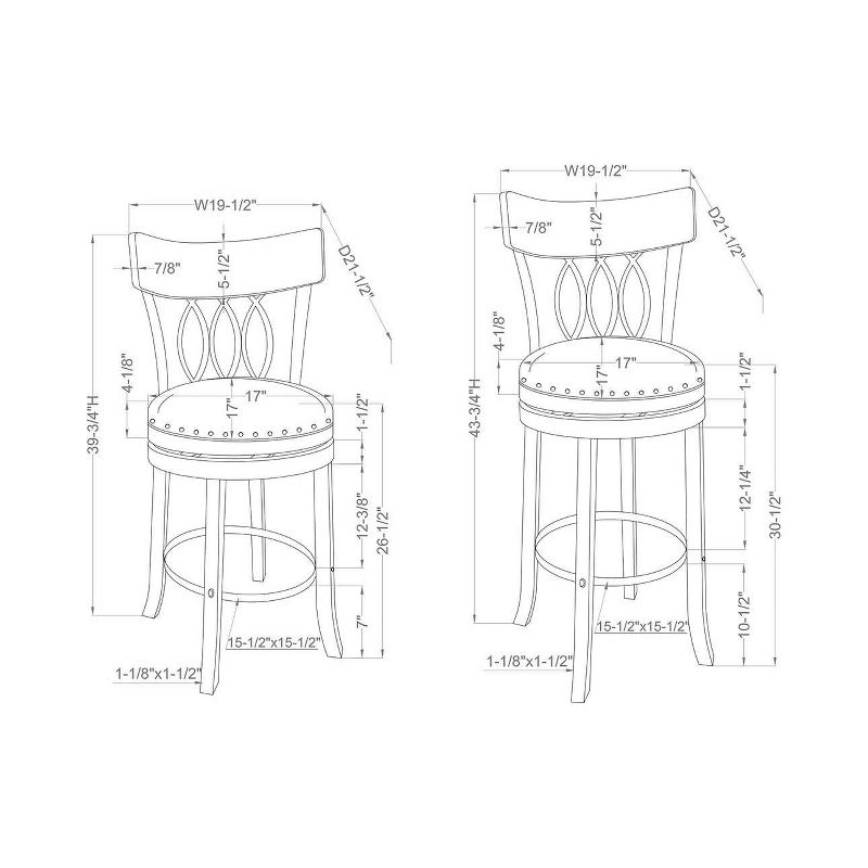 Set of 2 29" Darlowe Swivel Counter Height Barstools - HOMES: Inside + Out, 6 of 7