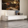 Famapy Modern Design TV Control Center Extendable Entertainment Center White - 2 of 4