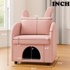SEVOBAL Sofas Bunny-Ear Armchair with Pet-Friendly Hideaway Scratch-Resistant Fabric for Living Room, Pink, 27.4"*25.2"*37.4" - 2 of 4