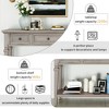 Whisen Classic Retro Style Console Table with 3-Top Drawers and Open Shelf - 4 of 4