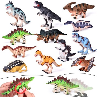 Fun Little Toys 12 PCS Wind Up Dinosaurs, Dinosaur Theme Party Favors, Dinosaur Toys for Kids