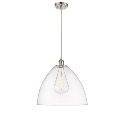 Bristol Glass - 1 Light Pendant In Industrial Style-18.75 Inches Tall and 16 Inches Wide