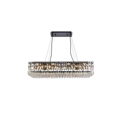 Elegant Lighting Maxime 36 inch black chandelier