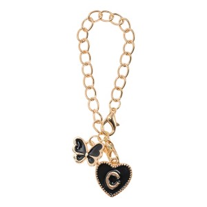 Unique Bargains Butterfly Heart Cup Chain Charm Water Cup Pendant 1 Pc - 1 of 4