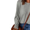Women's Oversized Solid Pullover - Shewin - 2 of 3