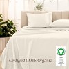400 Thread Count Organic Cotton Sateen Bed Sheet Set by Bare Home - 2 of 4
