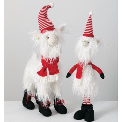 Sullivans Set of 2 Standing Llama Figurines 22"H & 21.5"H White
