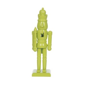 Transpac 7 Inch Wood Lime Green Nutcracker Decorative Object for Christmas Tabletop Decor and Unique Holiday Gifts - 1 of 1