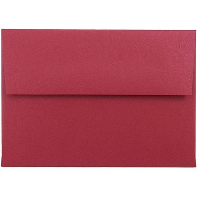 JAM Paper 4Bar A1 Metallic Invitation Envelopes 3.625x5.125 Jupiter Red V018247