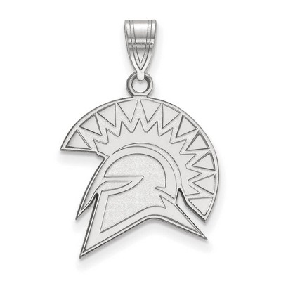 Black Bow Jewelry 14k White Gold San Jose State Spartans NCAA Large Pendant