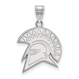 Black Bow Jewelry 14k White Gold San Jose State Spartans NCAA Large Pendant - 1 of 3