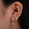 Small Gold Hoop Earrings Set for Women, 14K Gold Plated Lightweight Earrings Sets for Multiple Piercing - 3 of 4