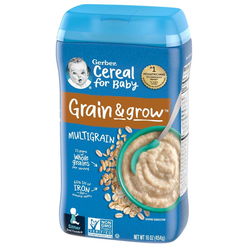 Gerber Multigrain Baby Cereal - 16oz, 4 of 10