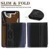 Wrangler Genuine Leather Bifold Wallet for Men with Denim Accent, 0.6" Slim Fold Casual Purse, Best Gift for Men (In Gift Box) - 4 of 4