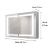 HBEZON Medicine Cabinet with Mirrors and Lights, Wall Mount Lighted Bathroom Cabinet, Defogger, Dimmable, Aluminum, Silver - 2 of 4