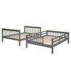Whisen Stairway Full-Over-Full Bunk Bed with Drawer, Storage and Guard Rail for Bedroom - 3 of 4