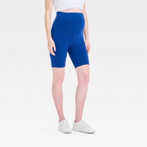 Over Belly High-Rise Seamless Ribbed Maternity Bike Shorts - Isabel Maternity by Ingrid & Isabel™ - 1 of 4