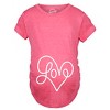 Maternity Love Script Heart Tshirt Cute Adorable Bump Pregnancy Tee - Crazy Dog Maternity T Shirt - image 2 of 4