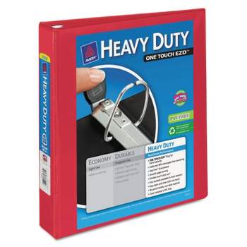 Avery Heavy-Duty View Binder w/Locking 1-Touch EZD Rings 1 1/2" Cap Red 79171