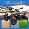 12V Kids Electric ATV with Two Leather Seats, Bluetooth Music, LED Lights, Adjustable Speeds, Durable Tires - 3 of 4