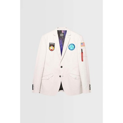 OppoSuits Deluxe Men's Blazer - NASA USA Astronaut Style Jacket - Off - White - Size 42 — фото 7