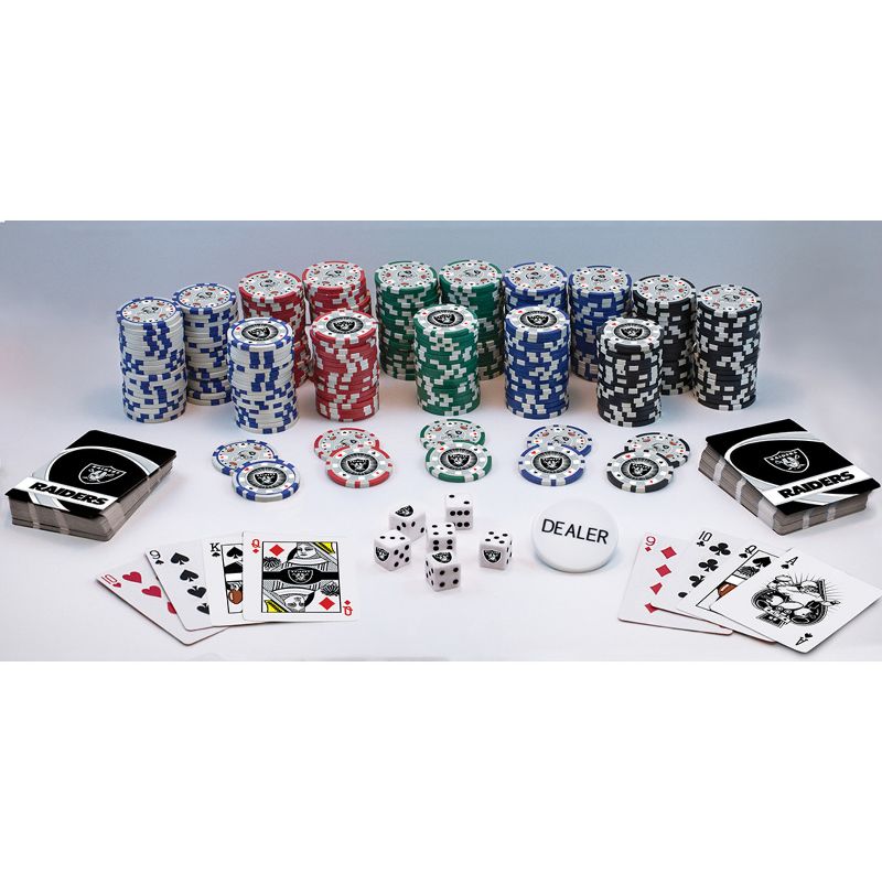 MasterPieces Casino Style 300 Piece Poker Chip Set - NFL Las Vegas Raiders, 3 of 9