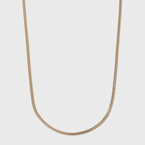 Gold Flat Snake Chain Necklace by Scream Pretty