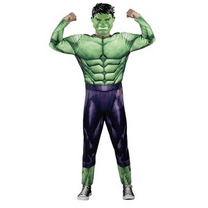 Marvel Men's Hulk Halloween Costume Jumpsuit 2pc - 1 of 2