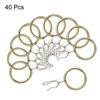Unique Bargains Metal Drapery Eyelet Sliding Shower Curtain Hook Rings 40 Pcs - 3 of 4