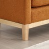 Upholstered Bench, Ottoman Bench with Wood Legs & Bolster Pillows For End Of Bed, Bedroom, Living Room, Entryway - 4 of 4