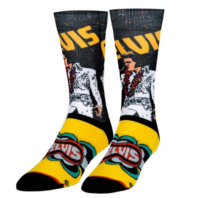 ODD SOX, Elvis Presley, The King of Rock N Roll Men's Socks, Fun Collector Gifts