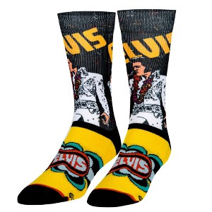 ODD SOX, Elvis Presley, The King of Rock N Roll Men's Socks, Fun Collector Gifts - 1 of 4