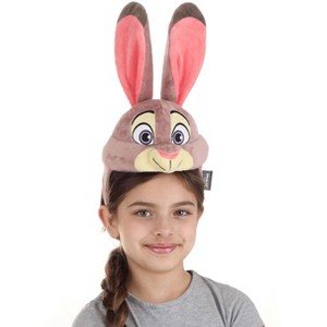 HalloweenCostumes.com One Size   Kids Disney Judy Hopps Face Halloween Costume Headband Accessory, Pink/Brown/Yellow - 1 of 4