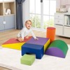 Costway 6 PCS Kids Climber Play Set Indoor Foam Climb and Crawl Activity Blocks w/ Cover Multicolor - 4 of 4