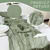 Attop 12 Pack Cheesecloth Table Runner, Runner Gauze Boho Wedding Decor Romantic Table Runner 35" x 118" Terracotta Sage Green - 3 of 4