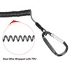 Unique Bargains Fishing Retractable Elastic Heavy Tools Lanyard Safety Cord Spiral Lanyard 2 Pcs - 4 of 4